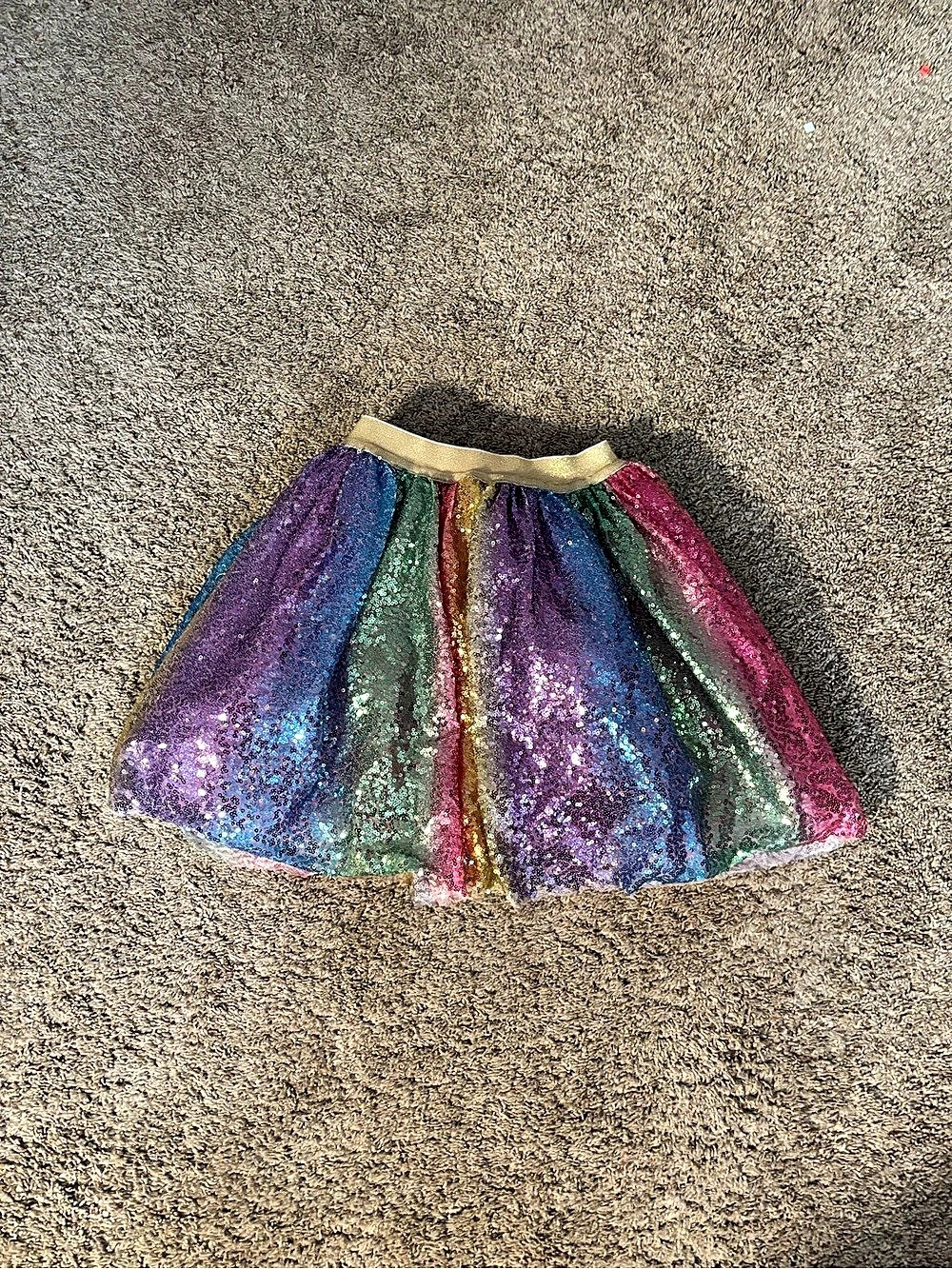 Kids Sequin Rainbow Tutu Skirt size 9/10